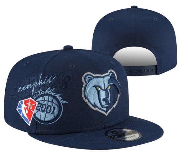 Memphis Grizzlies Stitched 75th Anniversary Snapback Hats
